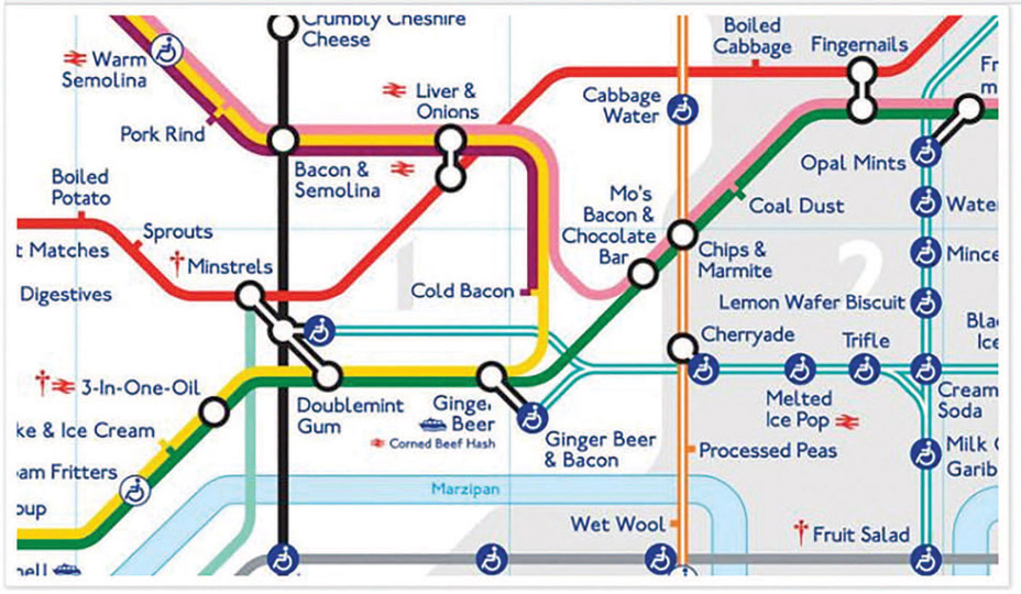 Figure 5-1 Part of the London subway map as experienced by James Wannerton.